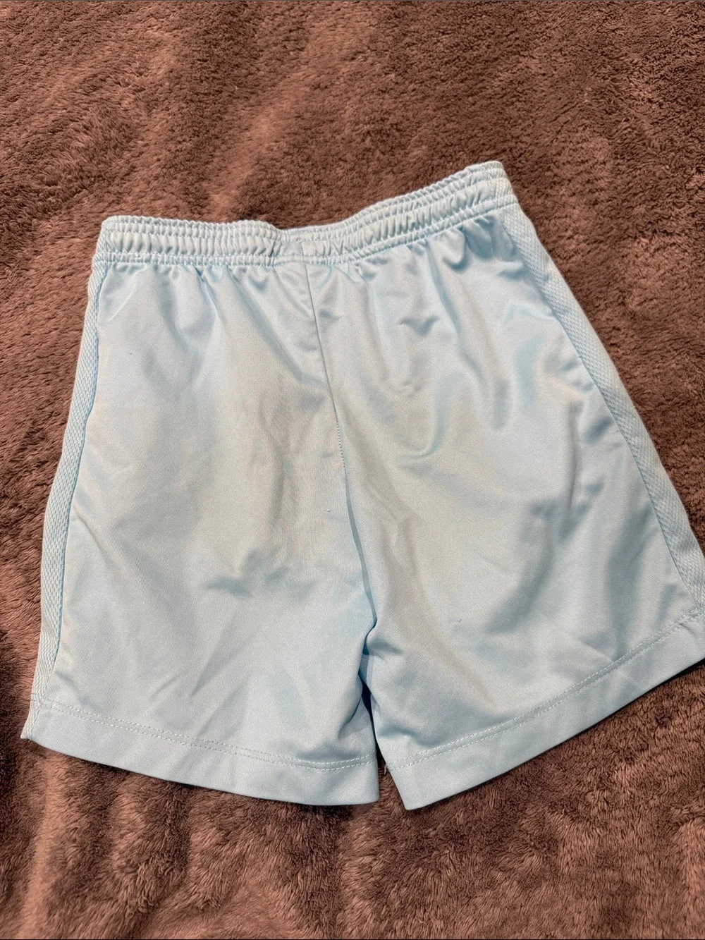 Nike Baby Blue Athletic Mesh-Trim Kids Shorts